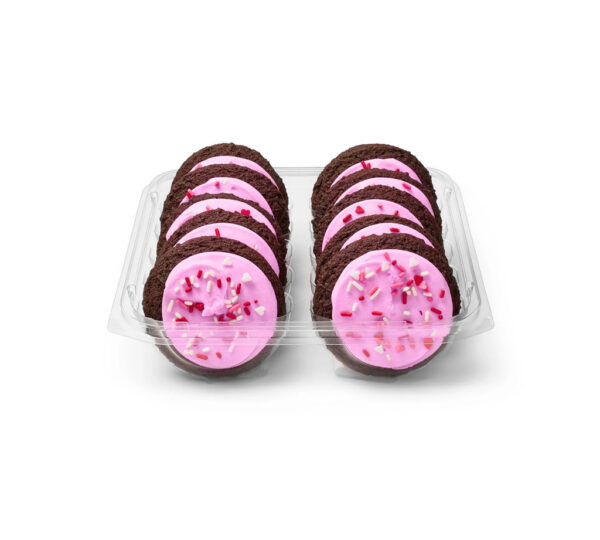 Valentine's Day Pink Frosted Chocolate Cookies - Image 4