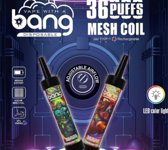 Bang 36000 Portable Disposable Vape: Unleash an Epic Experience with the Explosive Gatling Gun Fireworks Design!