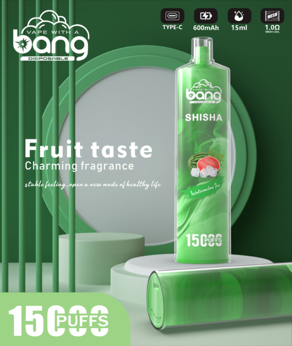 Bang Shisha 15000 Puffs Vape: Unleash Intense Flavor and Unmatched Satisfaction with DTL Power – Image 2